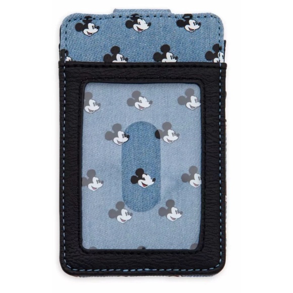 Disney Parks Mickey Denim Credit Card Wallet - Picture 3 of 3